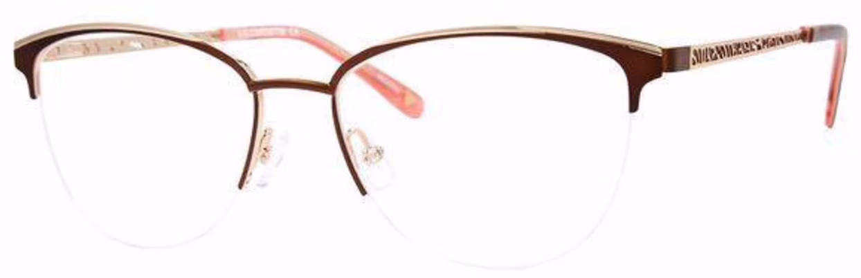 Liz Claiborne L673 009Q Eyeglasses Brown 55mm Women