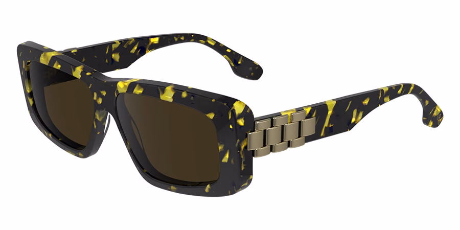 Victoria Beckham VB669S 012 Sunglasses Black Yellow Havana 55mm Women