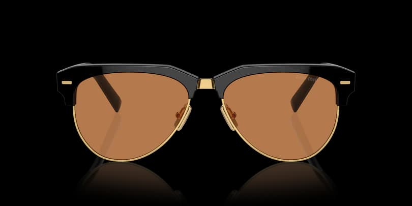 Miu Miu MU 09ZS 1AB2Z1 Sunglasses Black 57mm Unisex 2
