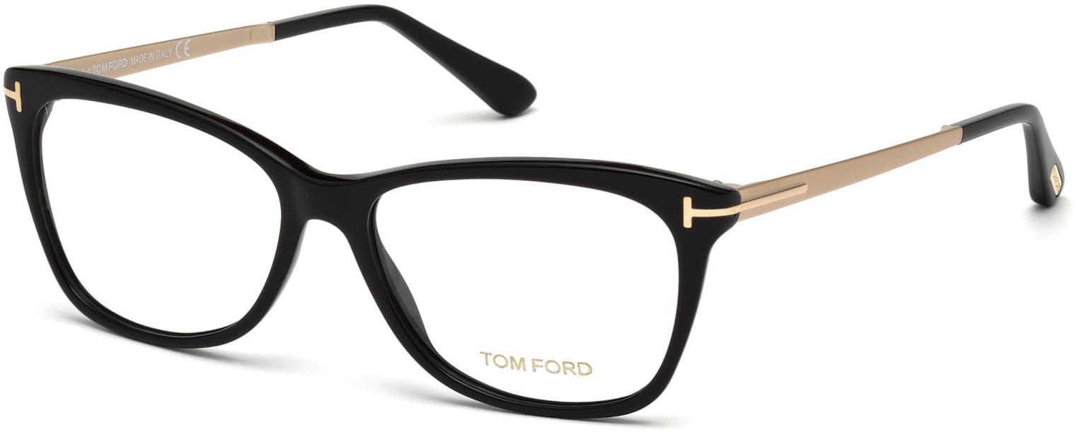 Tom Ford FT5353 001 Eyeglasses Shiny Black 52mm Women