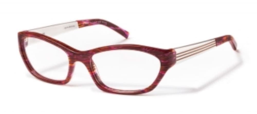 J.F. Rey JF1218 8282 Eyeglasses Streaked Pink 54.5mm Women