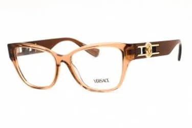 Versace 0VE3347 5436 Eyeglasses Brown Transparent 54mm