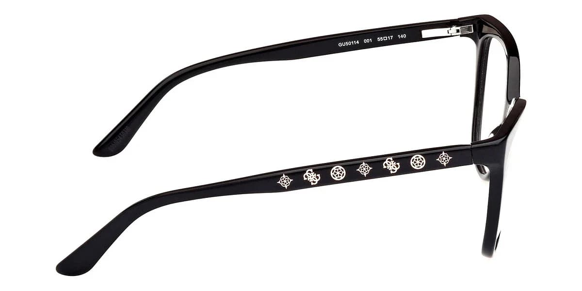 Guess GU50114 001 Eyeglasses Shiny Black 53mm Women 5