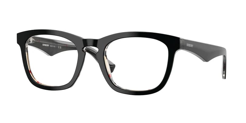 Burberry 0BE2417 4121 Eyeglasses Black On Vintage Checkered 51mm Men