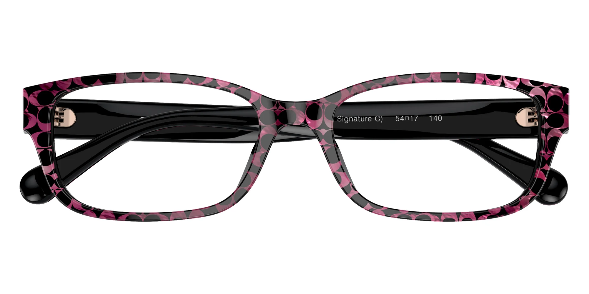 Coach HC6221U 5783 Eyeglasses Ruby Pearl Signature 52mm Women 5