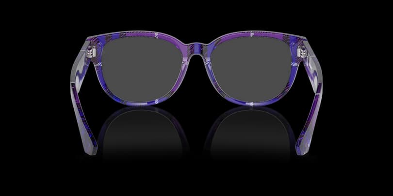 Burberry 0BE2410 4113 Eyeglasses Transparent Checkered Violet 53mm Women 4