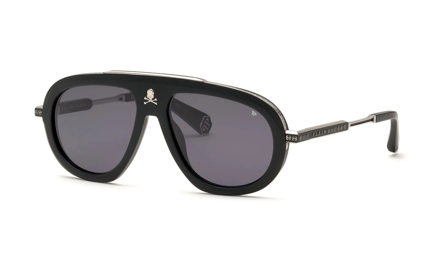 Philipp Plein SPP151W 703 Sunglasses Black 57mm Men