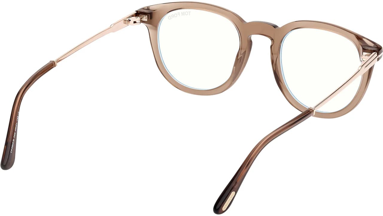 Tom Ford FT5905B 045 Eyeglasses Shiny Light Brown 49mm Men 5