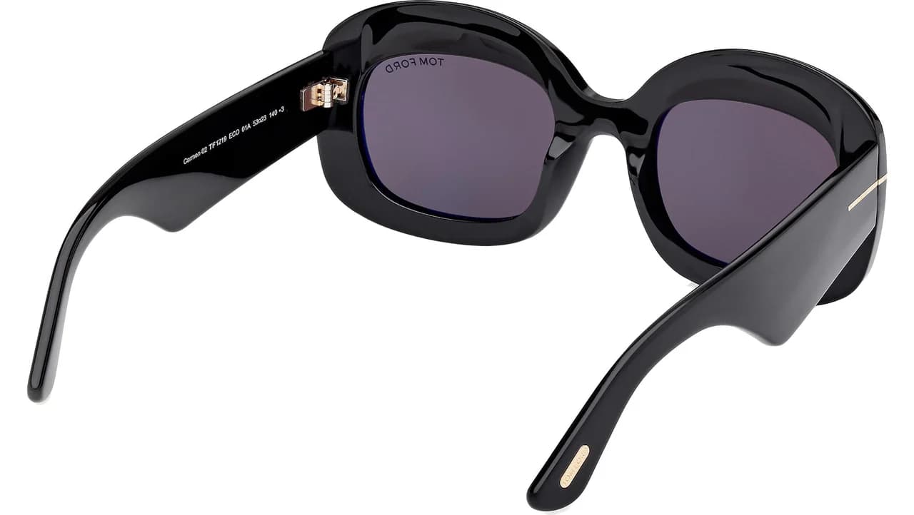 Tom Ford FT1219 01A Sunglasses Shiny Black 53mm Women 5