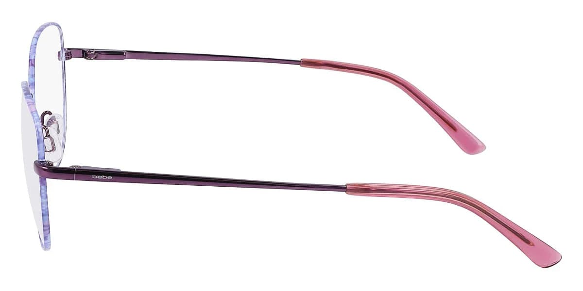 Bebe BB5207 501 Eyeglasses Plum Floral 51mm Women 3