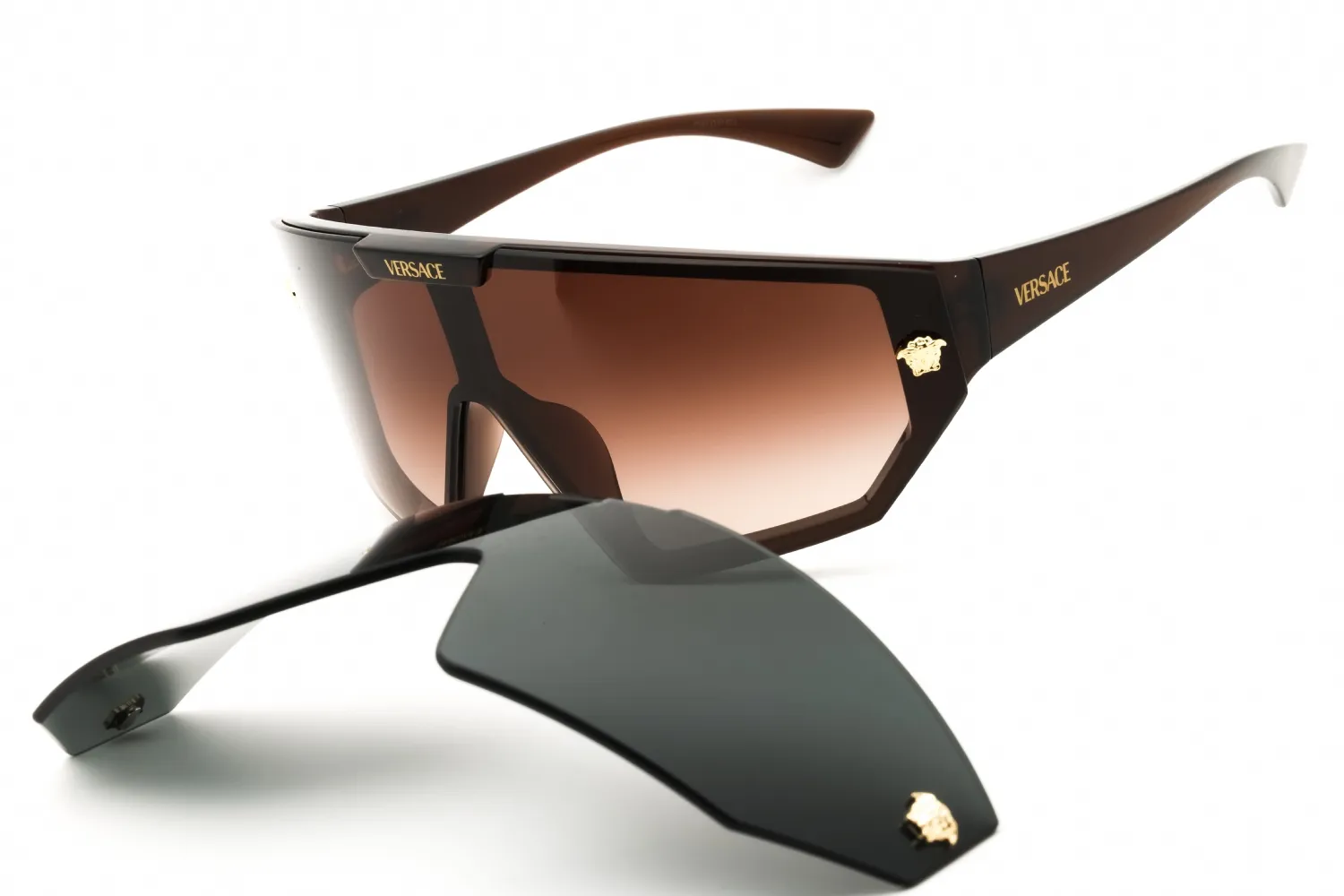Versace 0VE4461 533213 Sunglasses Transparent Brown 47mm Men