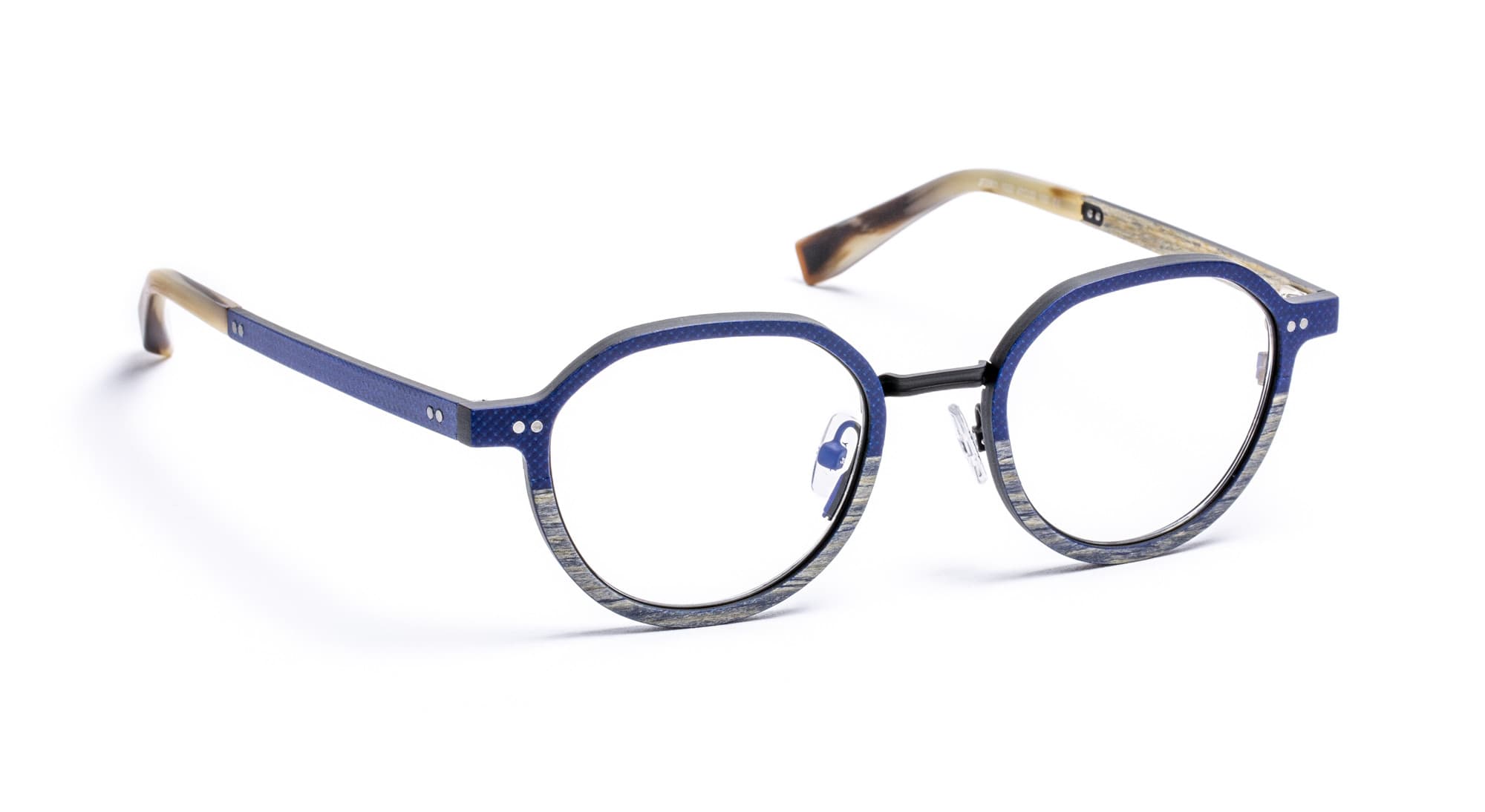 J.F. Rey JF2901 C1522 Eyeglasses Fiber Blue/wood/black 47mm Men