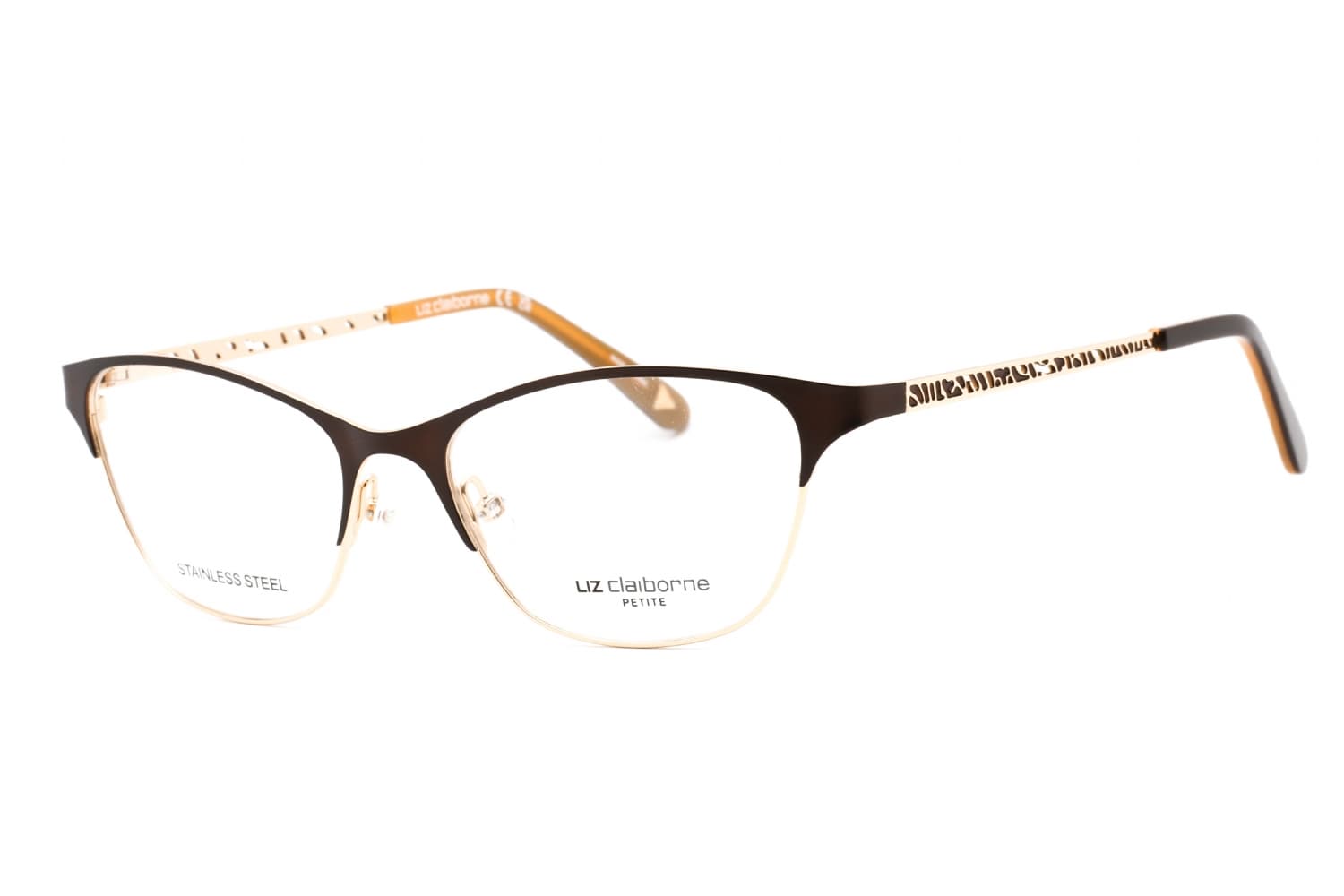 Liz Claiborne L 465 0UFM Eyeglasses Matte Brown Gold 51mm Women