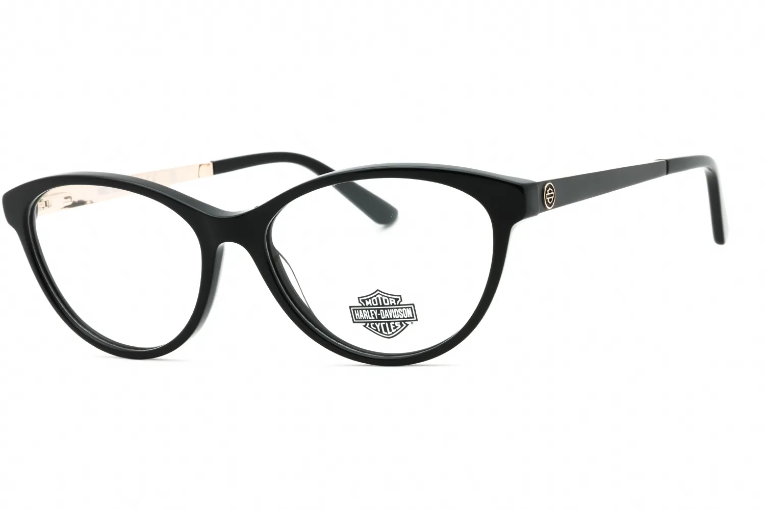 Harley Davidson HD0570 001 Eyeglasses Shiny Black 53mm Women