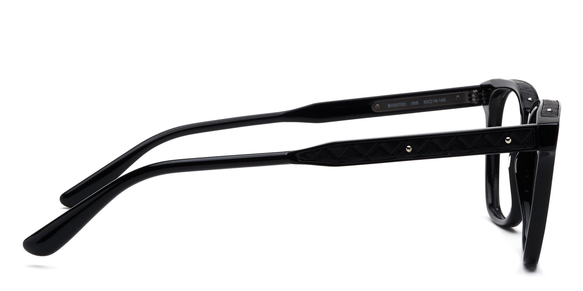 Bottega Veneta BV0070O 001 Eyeglasses Black 51mm Men 4