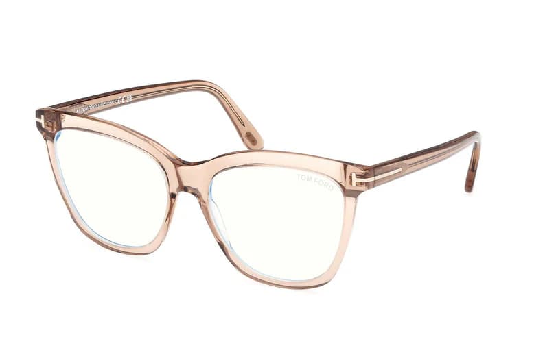 Tom Ford FT6042B 045 Eyeglasses Shiny Light Brown 54mm Women