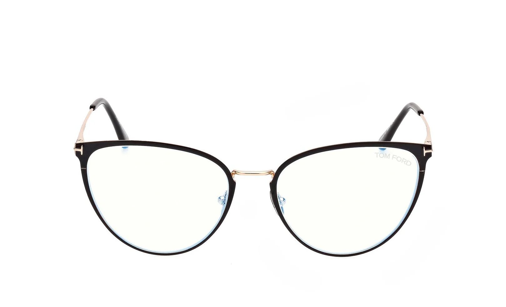 Tom Ford FT5840B 001 Eyeglasses Shiny Black 56mm Women 2