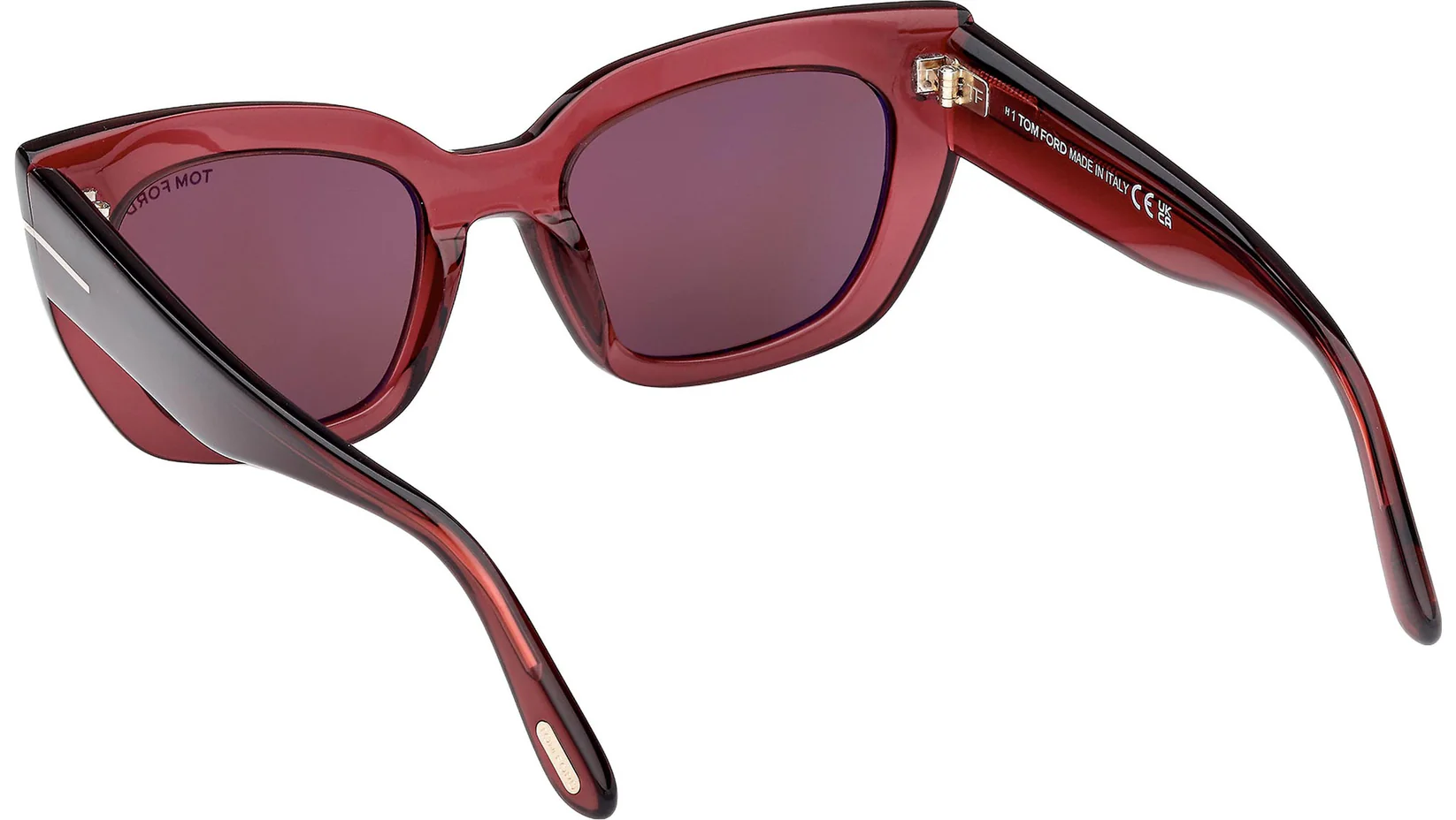 Tom Ford FT1190 69E Sunglasses Shiny Bordeaux 53mm Women 3