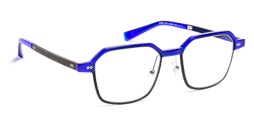 J.F. Rey JF3002 C2510 Eyeglasses Blue/fiber Ruthenium 53mm Men