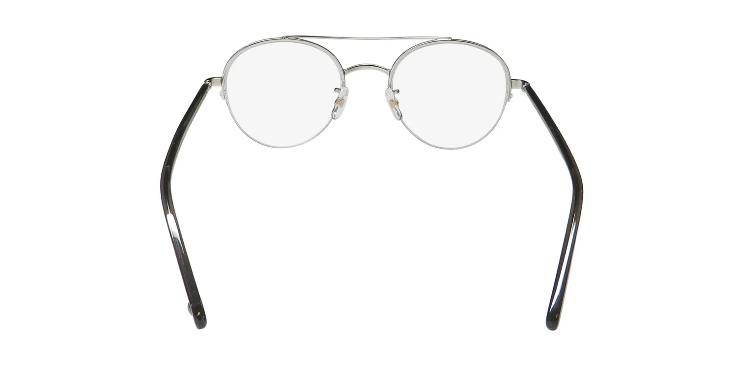 Garrett Leight Manchester Blue Light Technology bs-gcr Eyeglasses Brushed Silver 48mm Unisex 5