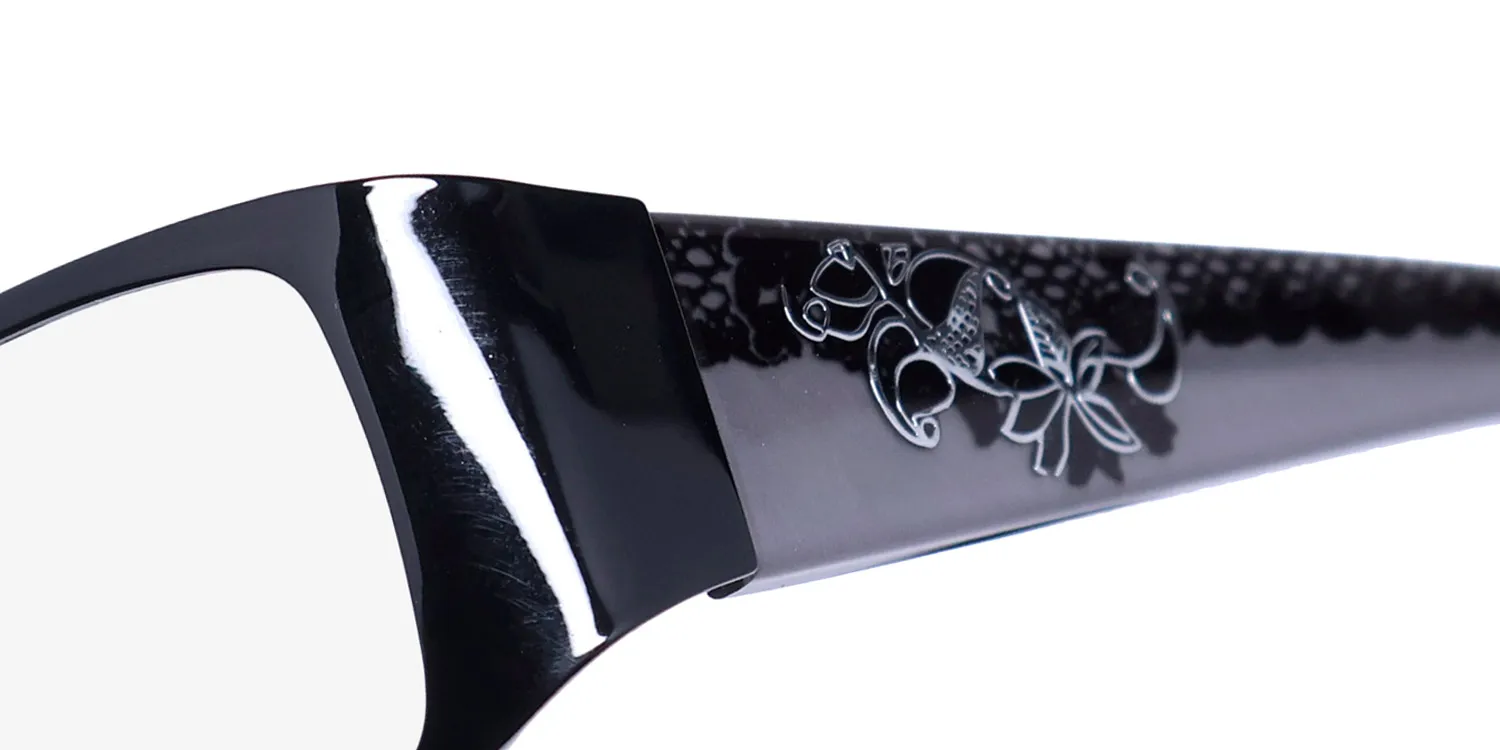 Oscar de la Renta Osl 342 001 Eyeglasses Shiny Black 52mm 6