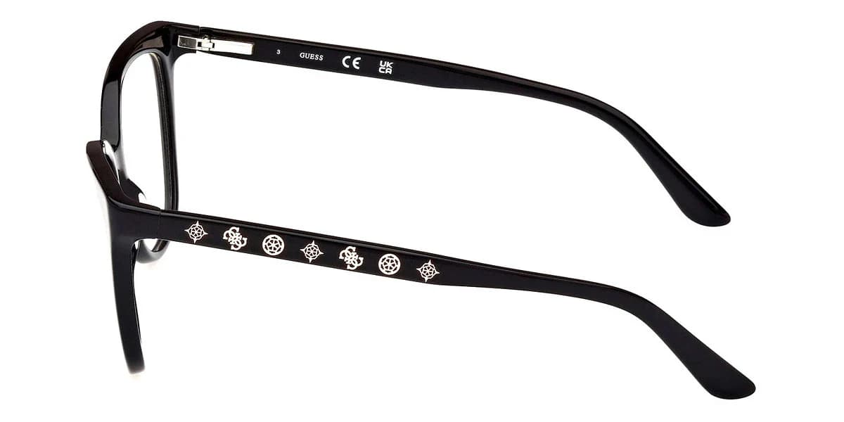 Guess GU50114 001 Eyeglasses Shiny Black 51mm Women 3