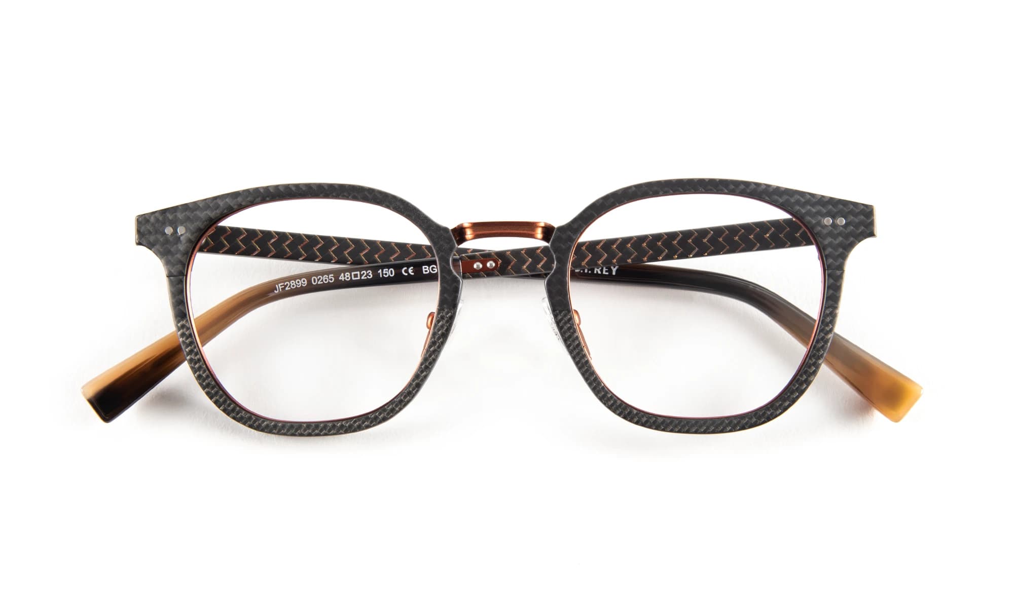 J.F. Rey JF2899 C0265 Eyeglasses Carbon/fiber Copper/metal Copper 48mm Men 2