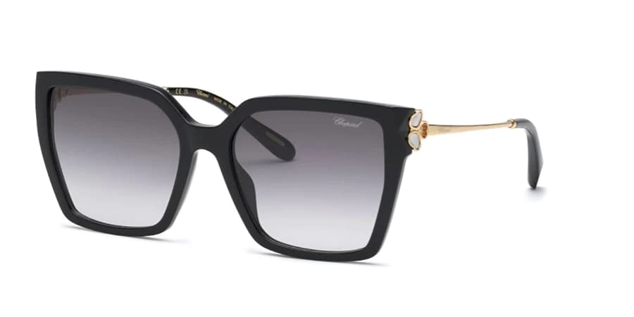 Chopard SCH371V 0700 Sunglasses Shiny Black 56mm Women