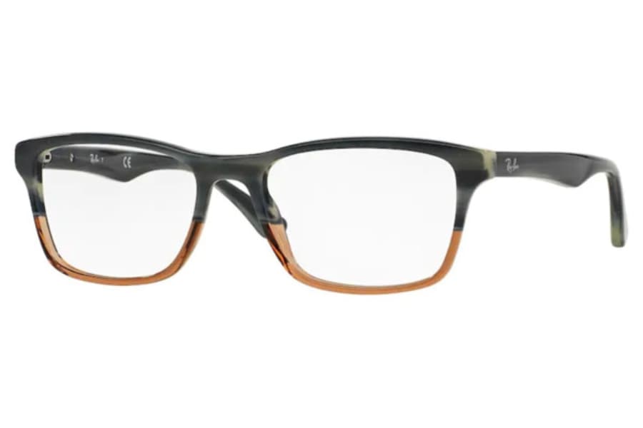 Ray-Ban RB5279 5543 Eyeglasses Brown Gray Horn 53mm Men