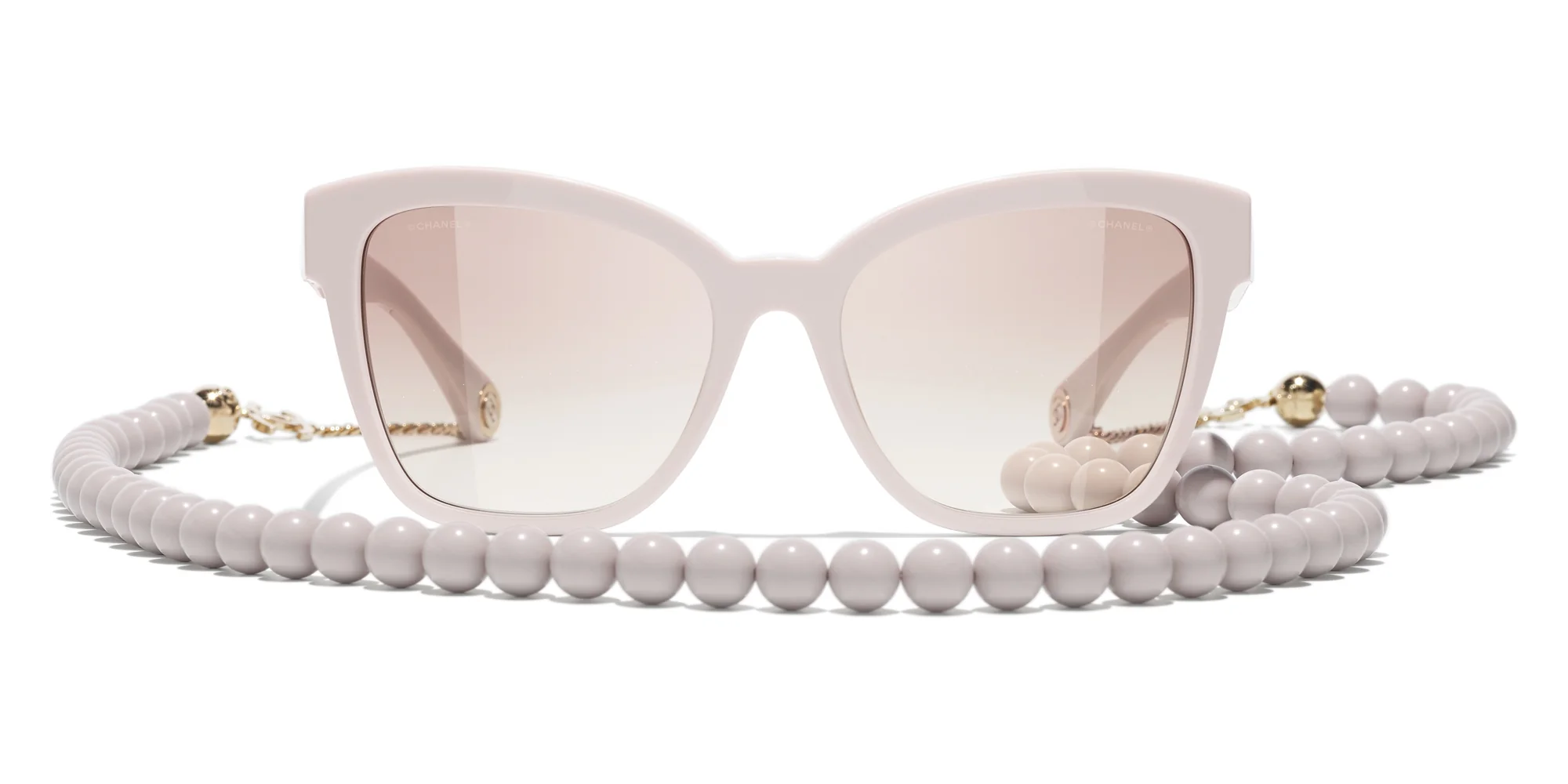 Chanel 5487 c.1697/13 Sunglasses Beige 55mm Unisex 2