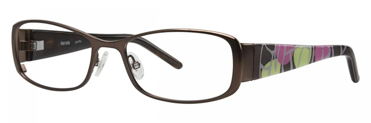Kensie Graffiti Eyeglasses Brown 52mm Women