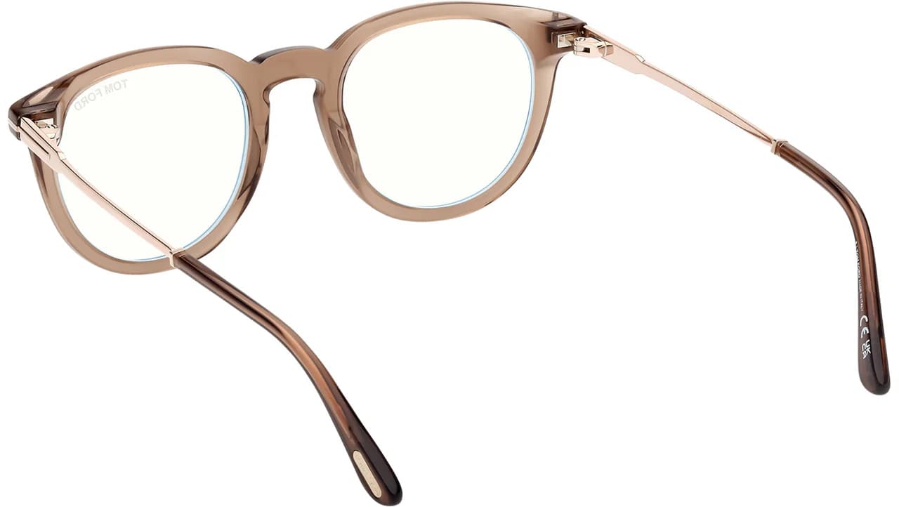 Tom Ford FT5905B 045 Eyeglasses Shiny Light Brown 49mm Men 3