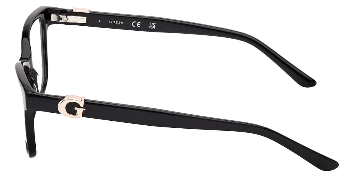 Guess GU50227 001 Eyeglasses Shiny Black 50mm Women 3