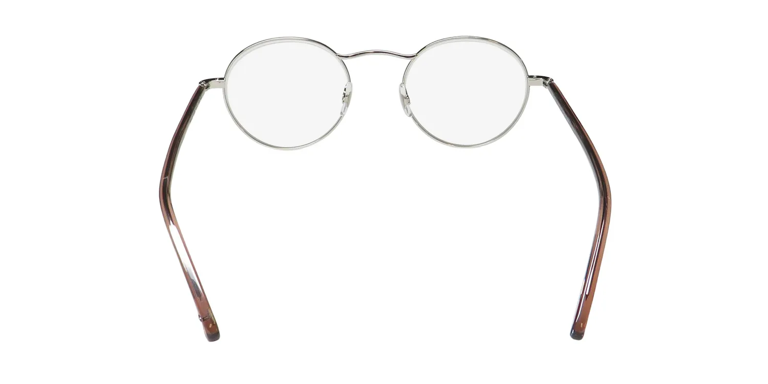 Garrett Leight Penmar Blue Light Technology bs-der Eyeglasses Brushed Silver 48mm 5