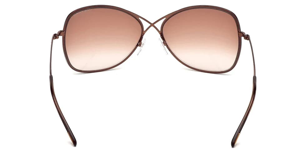 Tom Ford FT0250 48F Sunglasses Shiny Brown 63mm Women 4