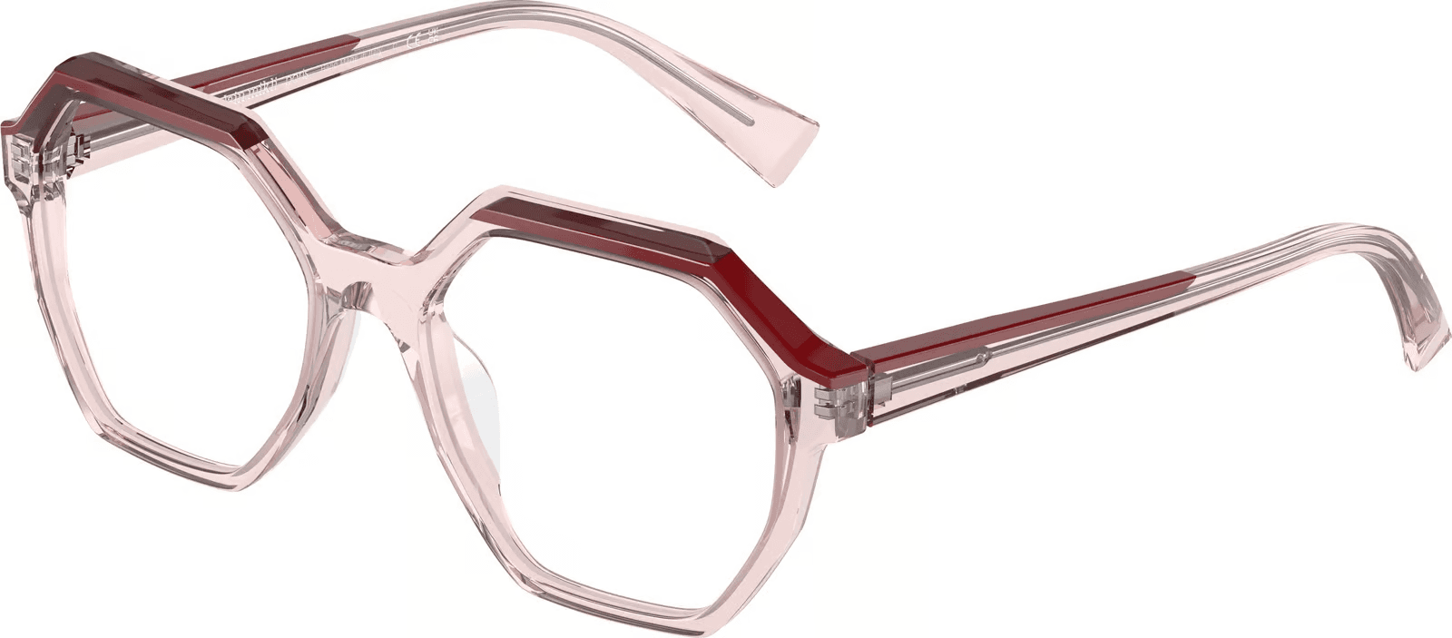 Alain Mikli A03167 005 Eyeglasses Transparent Pink Burgundy 52mm Women
