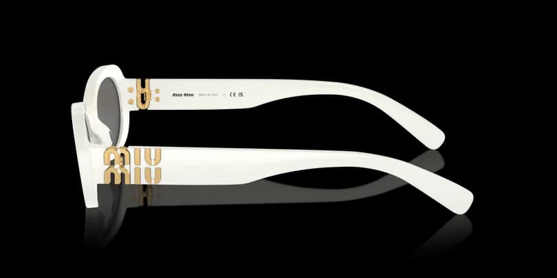 Miu Miu MU 06ZS 1425S0 Sunglasses White 50mm Women 3