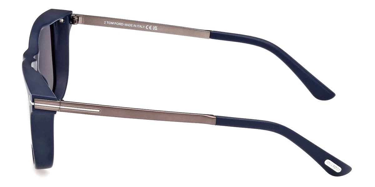 Tom Ford FT1104 91C Sunglasses Matte Blue 53mm Men 2