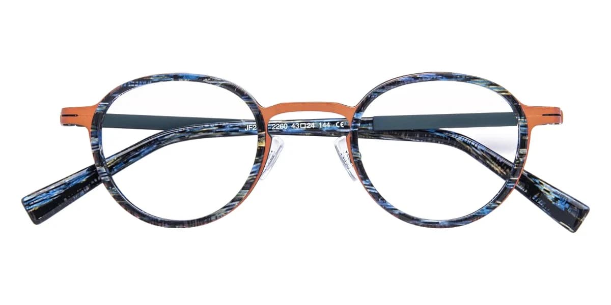 J.F. Rey JF2677 C2260 Eyeglasses Fabric Blue/orange 43mm Unisex 2