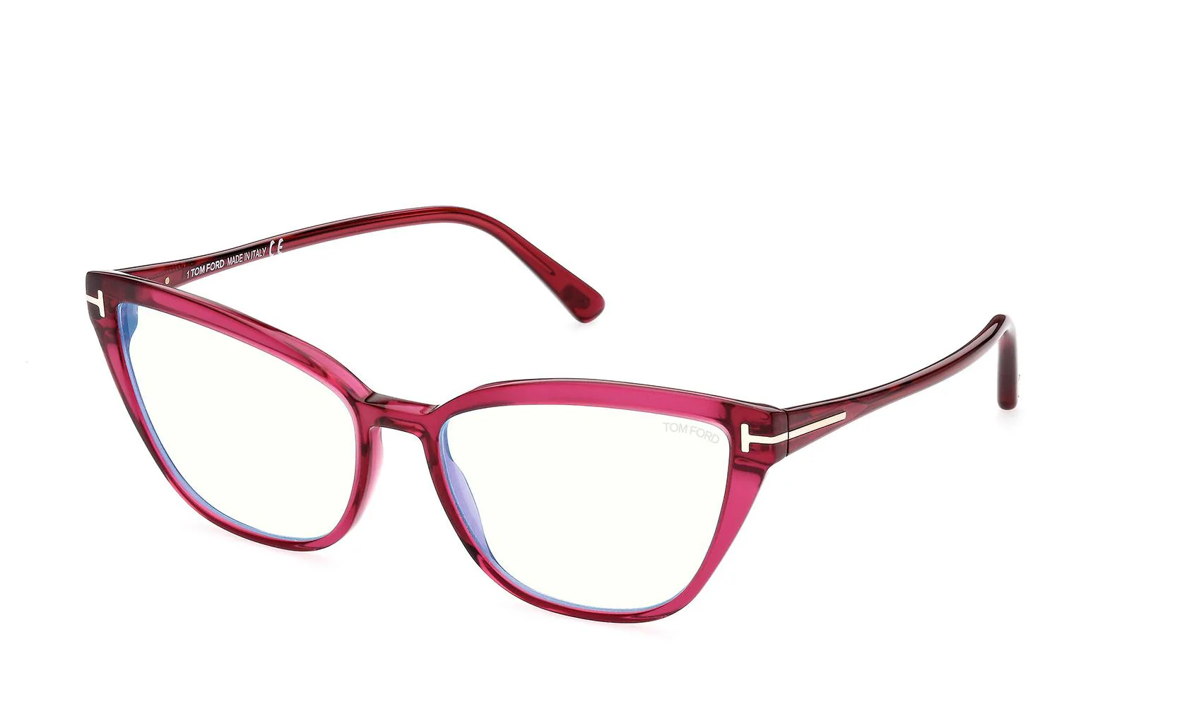 Tom Ford FT5825B 075 Eyeglasses Shiny Fuxia 55mm Women