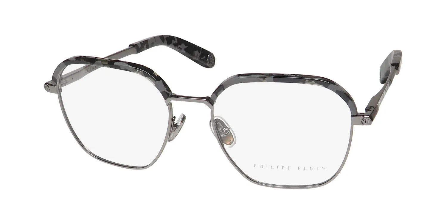 Philipp Plein Vpp017 Plein Treasure 0568 Eyeglasses Grey 52mm Unisex
