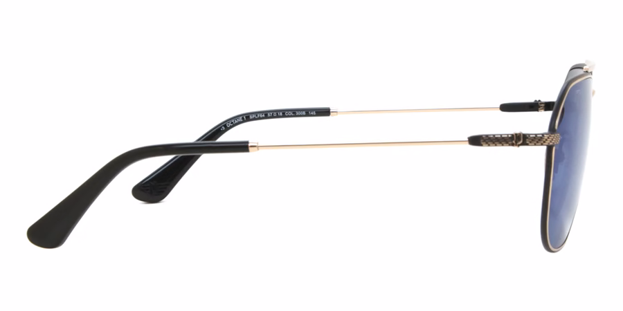 Police SPLF64 300B Sunglasses Black Gold 60mm Men 3