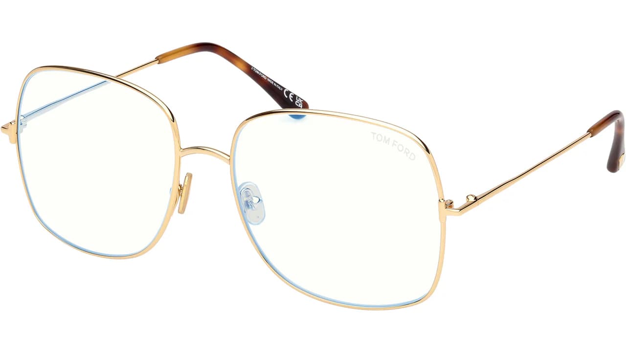 Tom Ford FT6048B 030 Eyeglasses Shiny Deep Gold 59mm Women