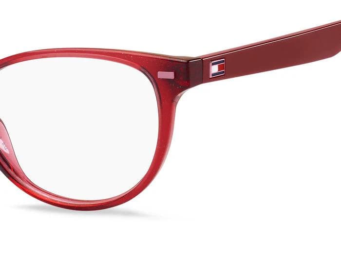 Tommy Hilfiger TH 1928 0DXL Eyeglasses Red Glitter 48mm Women 4