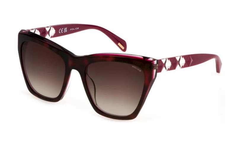 Police SPLL36 0AHL Sunglasses Havana Fuchsia 54mm Women