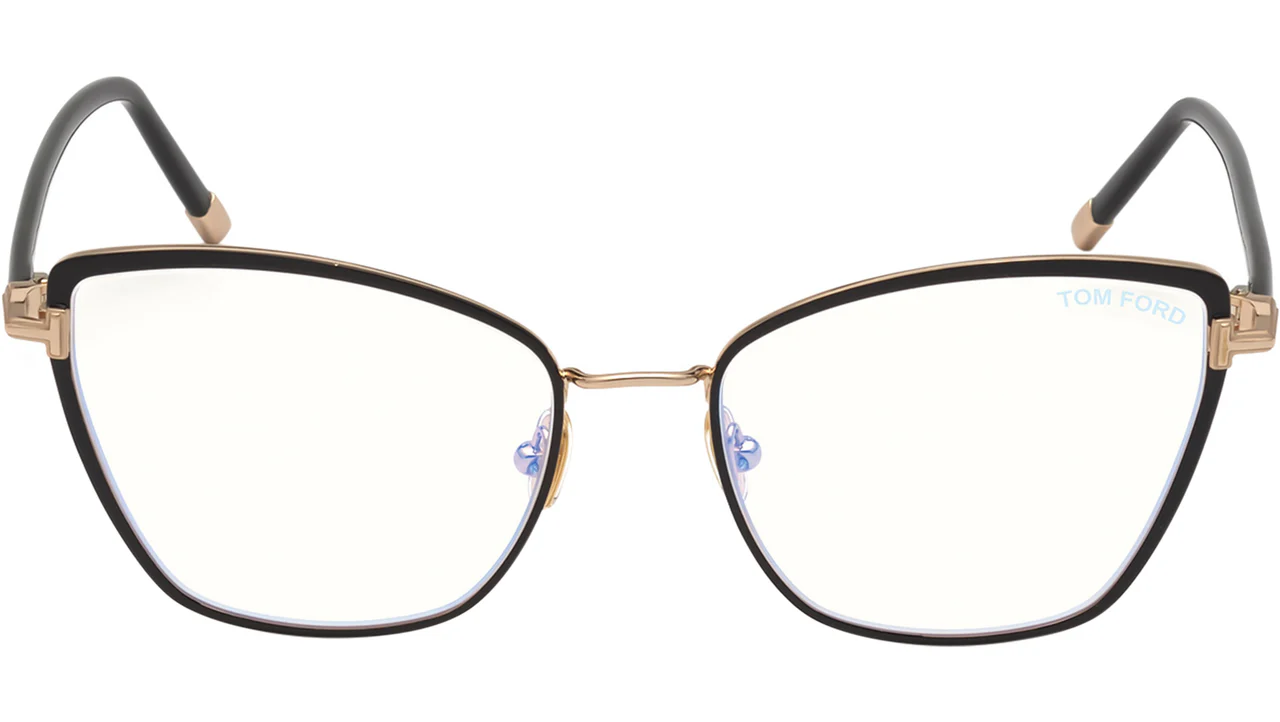 Tom Ford FT5740B 001 Eyeglasses Shiny Black 54mm Women 2