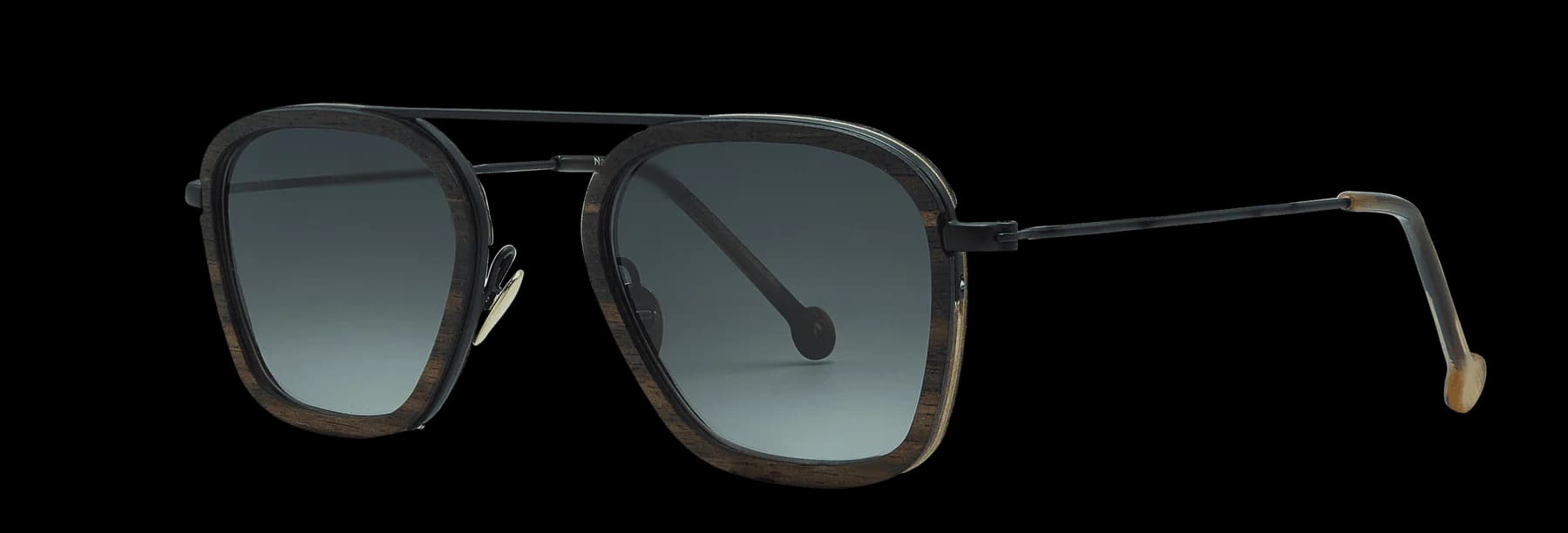 Nathalie Blanc Hector C614 Sunglasses Black Ebony 53mm Men 2