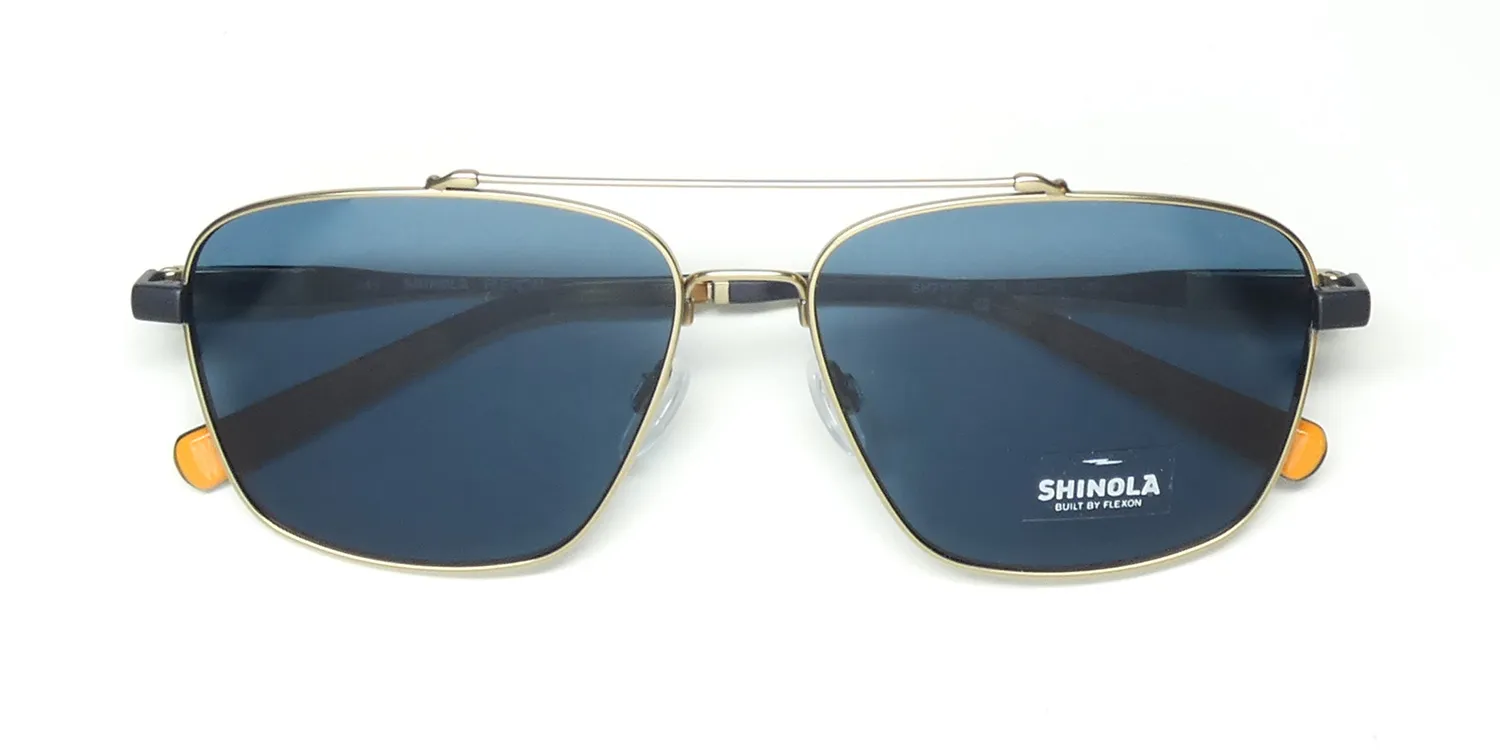 Flexon Shinola 2100s 718 Sunglasses Satin Gold 59mm 2