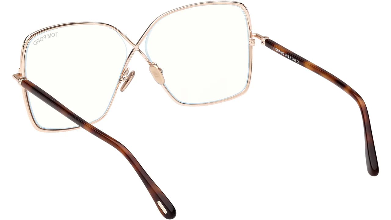 Tom Ford FT5841B 028 Eyeglasses Shiny Rose Gold 59mm Women 3
