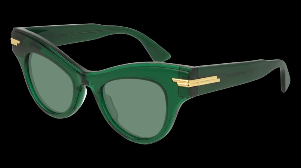 Bottega Veneta BV1004S 005 Sunglasses Green 47mm Women